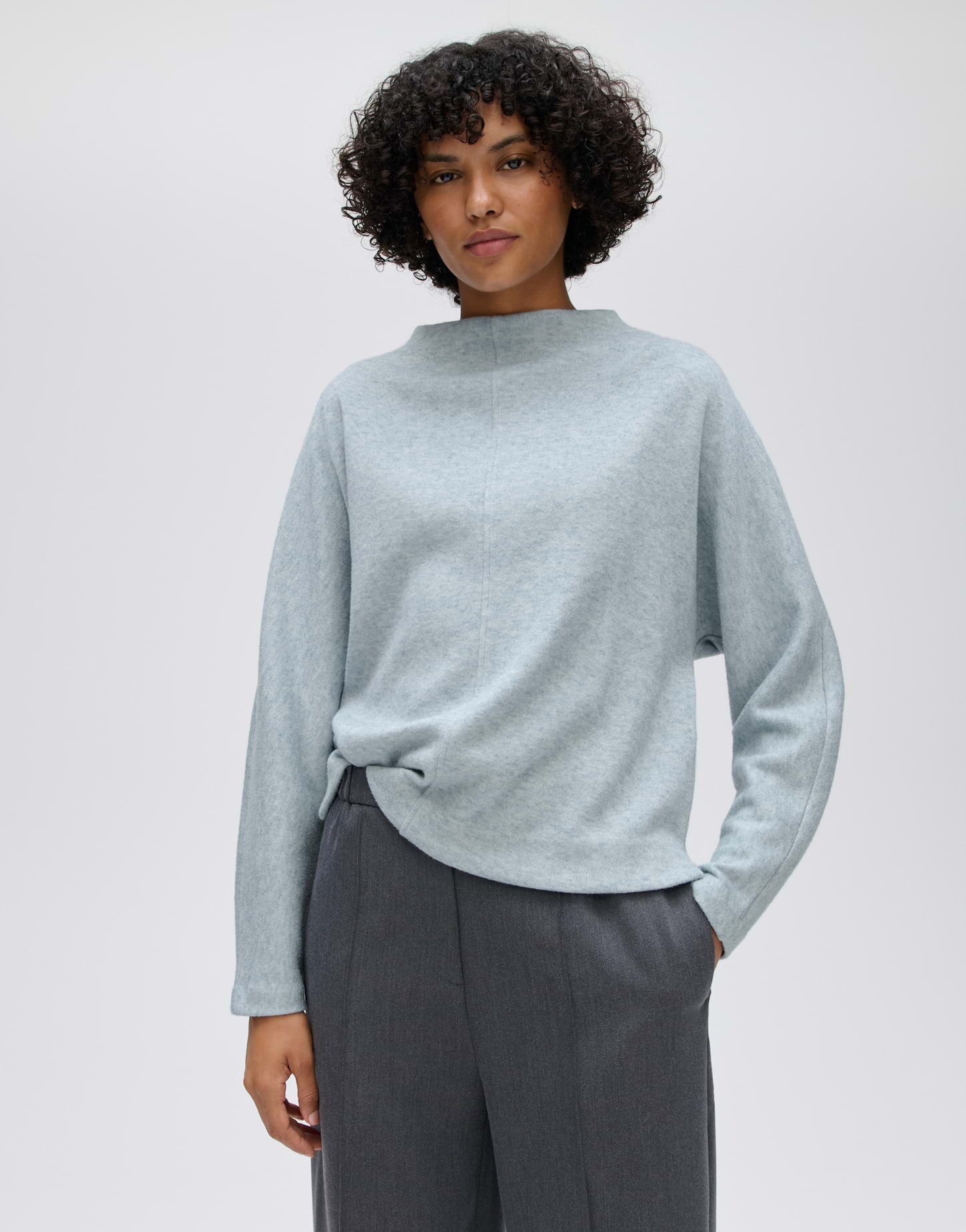 OPUS Sweatshirt Garzel aus weicher Sweatware Fledermausärmel geben dem weichen Sweatshirt lässige Bewegung