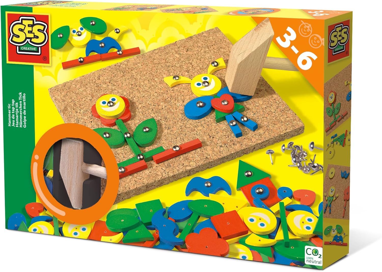 SES Creative Spiel SES Hämmerchen Tick Fantasie (00926) - Kreatives Bastelset für Kinder