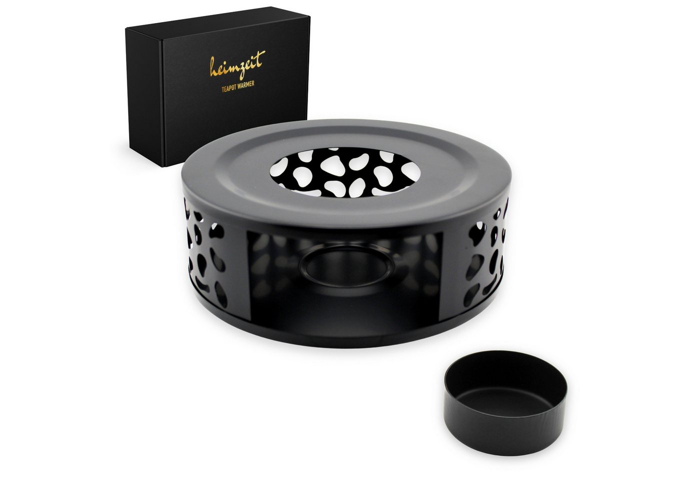 heimzeit Stövchen heimzeit Stövchen mit Teelichthalter Edelstahl, (Set), Teewärmer für Teekannen und Kaffeekannen