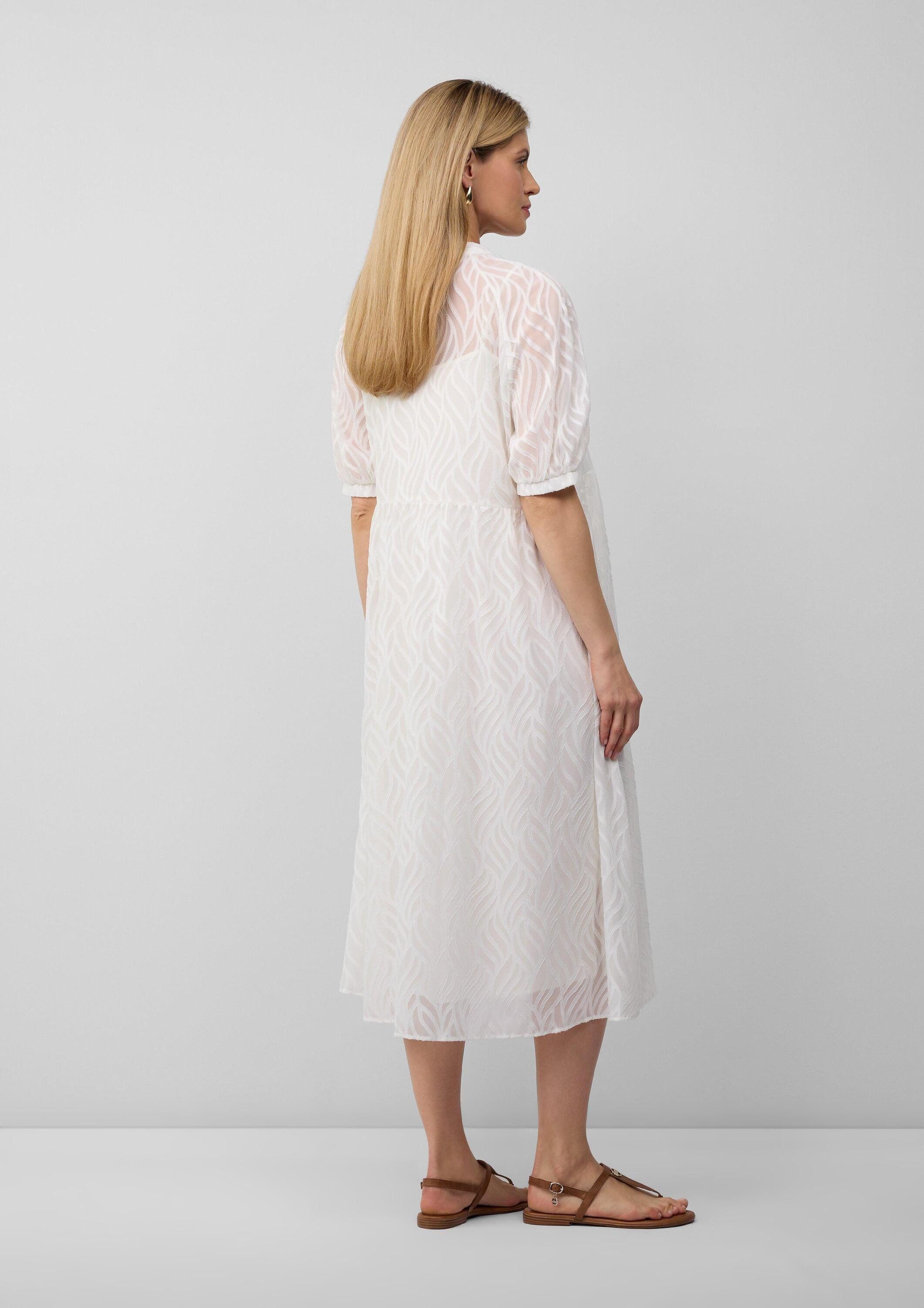 s.Oliver Midikleid Kleid Semitransparentes Maxikleid mit Futter