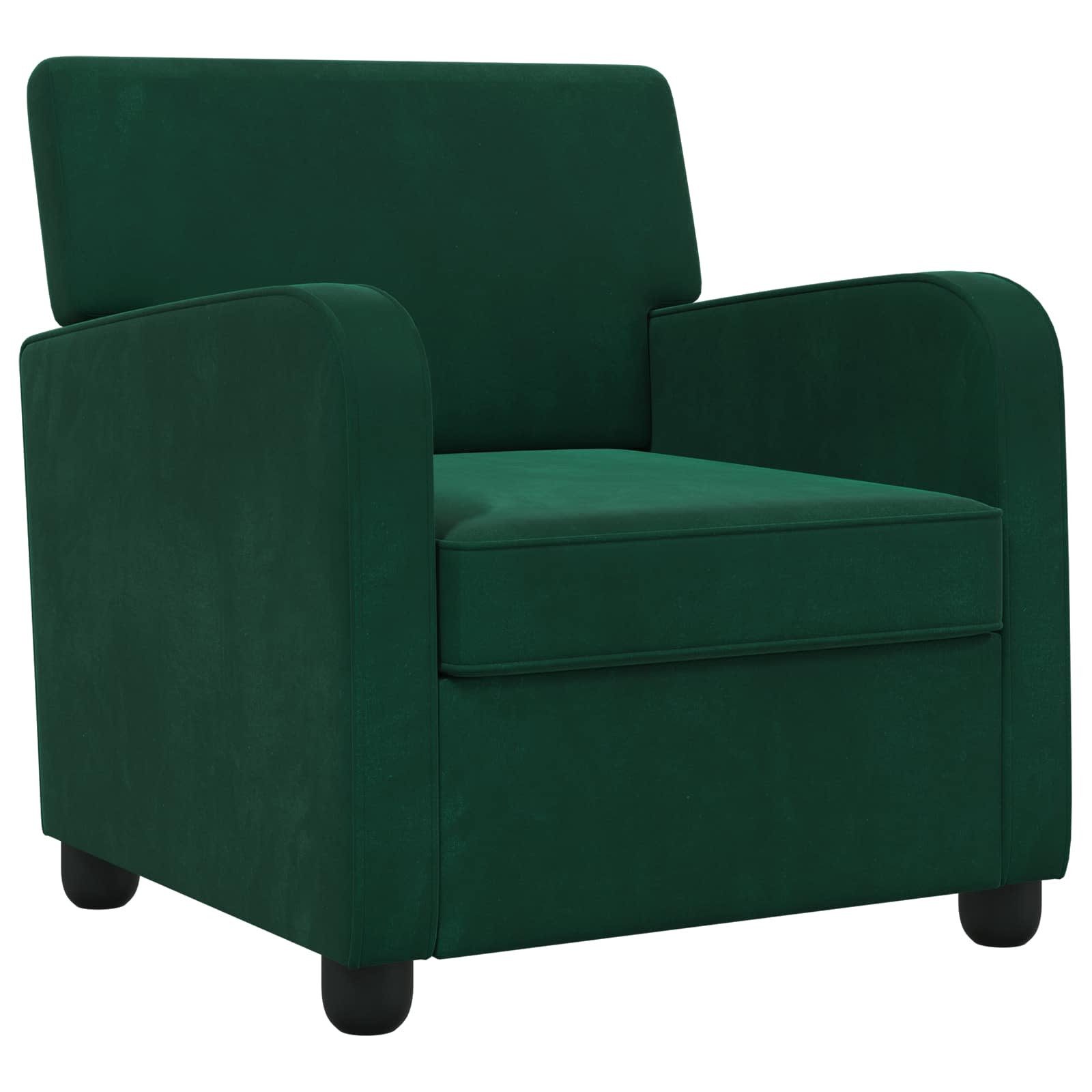 vidaXL Sessel Sessel Dunkelgrün Samt (1-St)