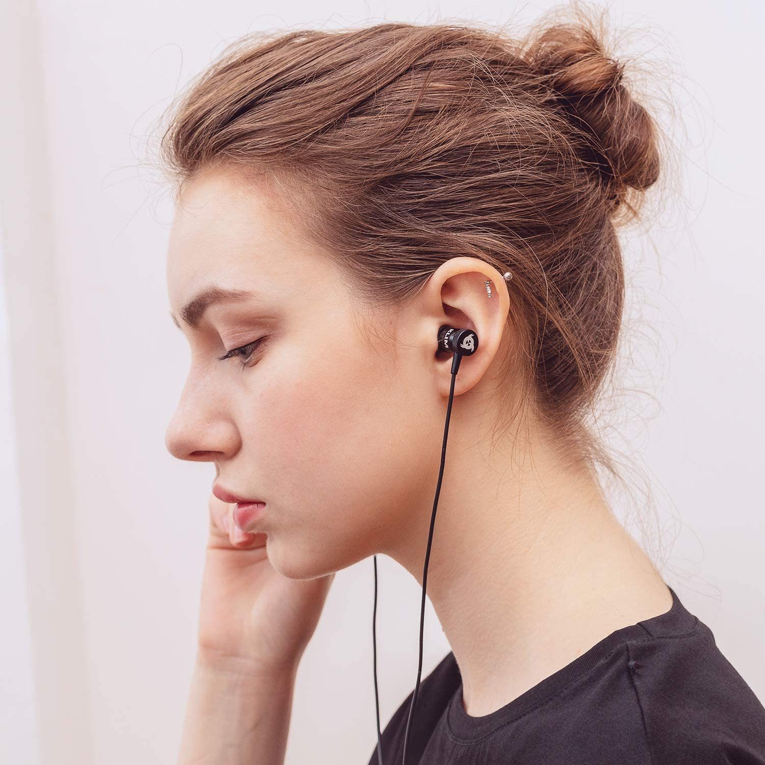 KLIM Fusion In-Ear-Kopfhörer (3,5mm Stöpsel) Klinkenanschluss, Memory Rosagold Foam