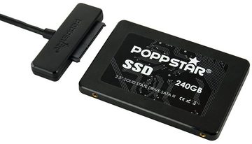 Poppstar »Anschlusskabel für externe Festplatten« USB-Adapter, USB-A Festplattenadapter SSD, 2,5/3,5" (ohne Netzteil)