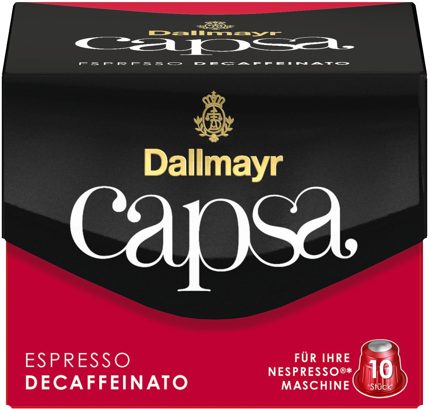 DALLMAYR Kaffee, Dallmayr 10 Capsa Espresso Decaffeinato Nespresso Kaffeekapseln 56g