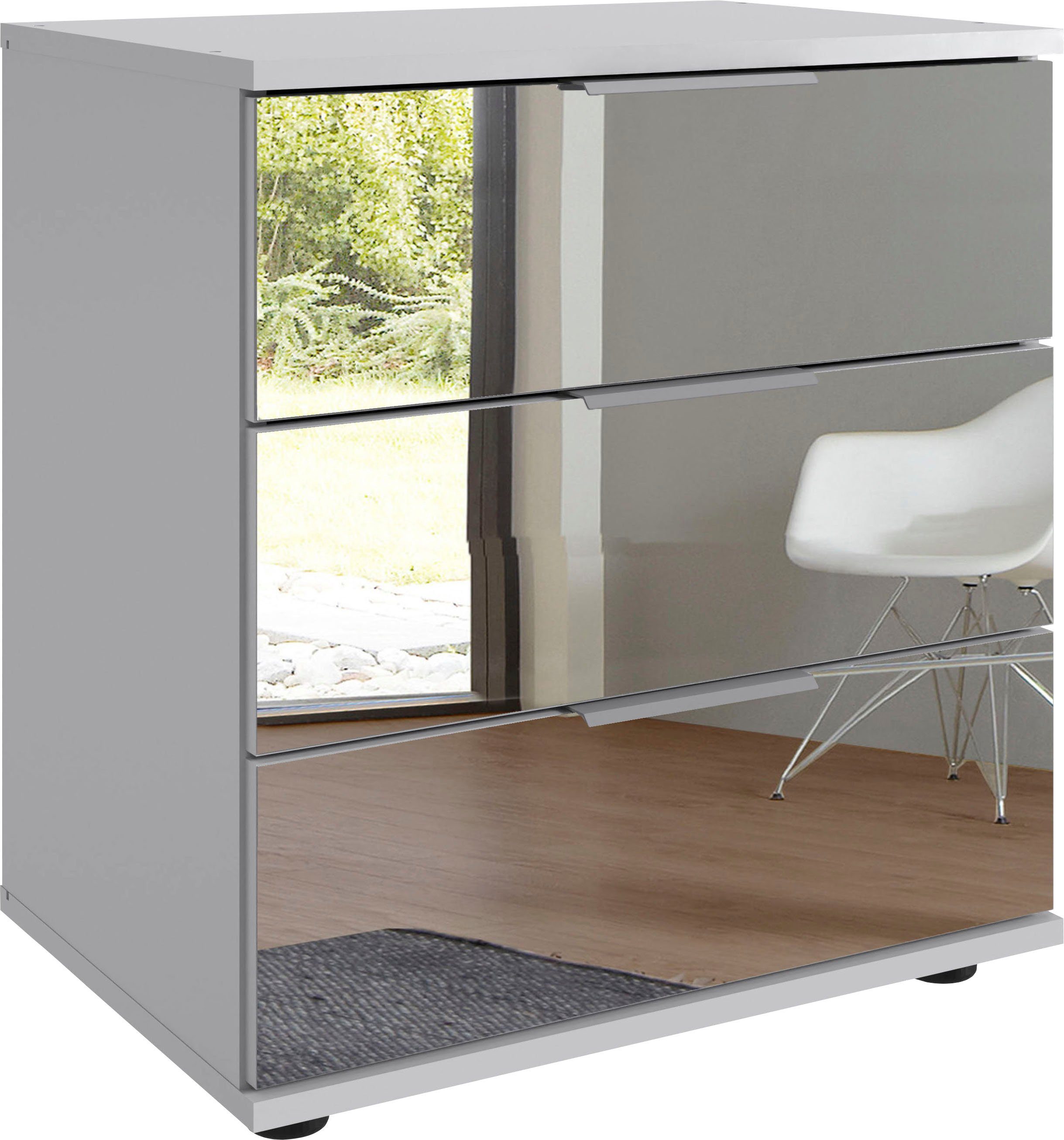 Wimex Nachtkommode Saigon, mit 3 Schubladen, wahlweise Glas-oder Spiegelfronten