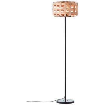 Lightbox Stehlampe, ohne Leuchtmittel, Stehlampe, 1,4m Höhe, Ø 36 cm, E27, max. 60 W, Schalter, Metall/Bambus