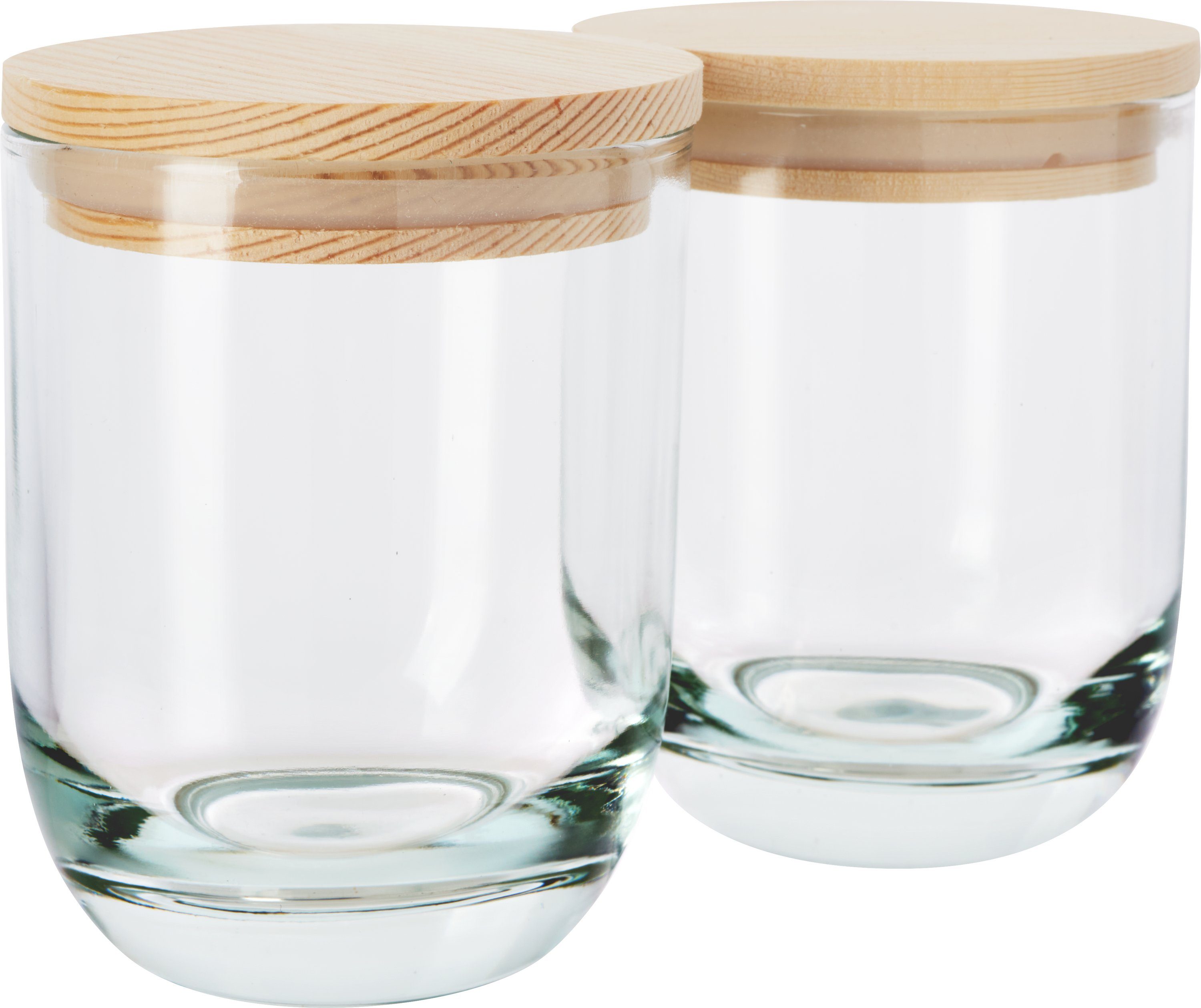 Holzdeckel, VBS Vorratsglas, mit Stück 2 Glas,