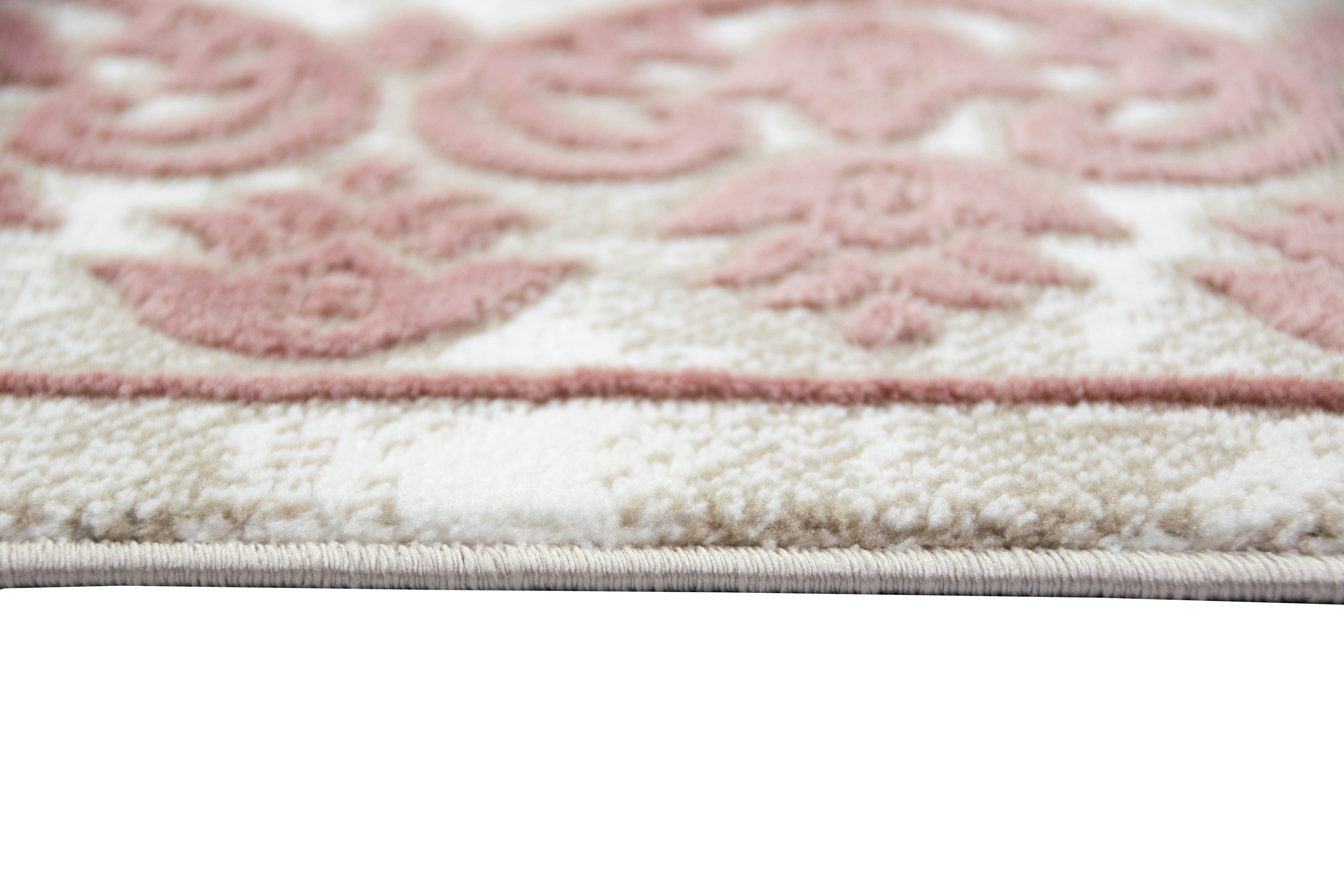TeppichHome24 Teppich Teppich Vintage in Rosa Beige Creme, rechteckig – Bild 4 von 4