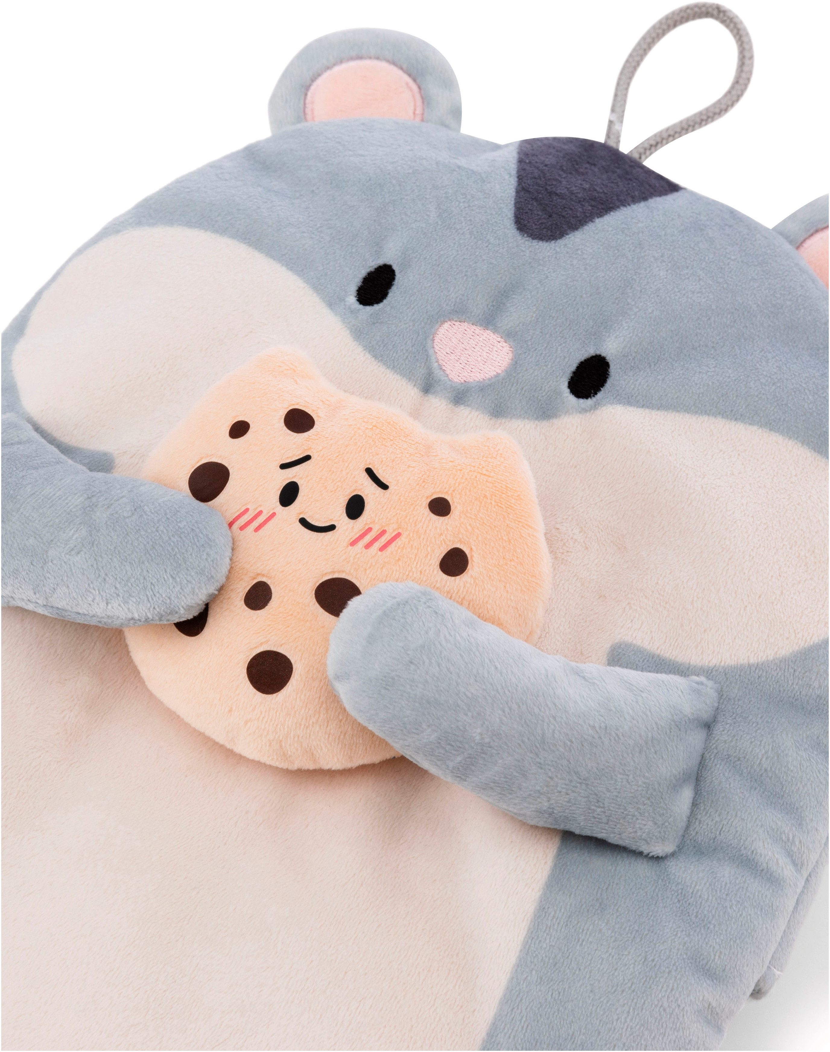 Nici Wärmflasche mymochi Hamster Shai mit Cookie, 300 ml, 30 cm, 2in1 - Kuscheltier & Wärmflasche in einem