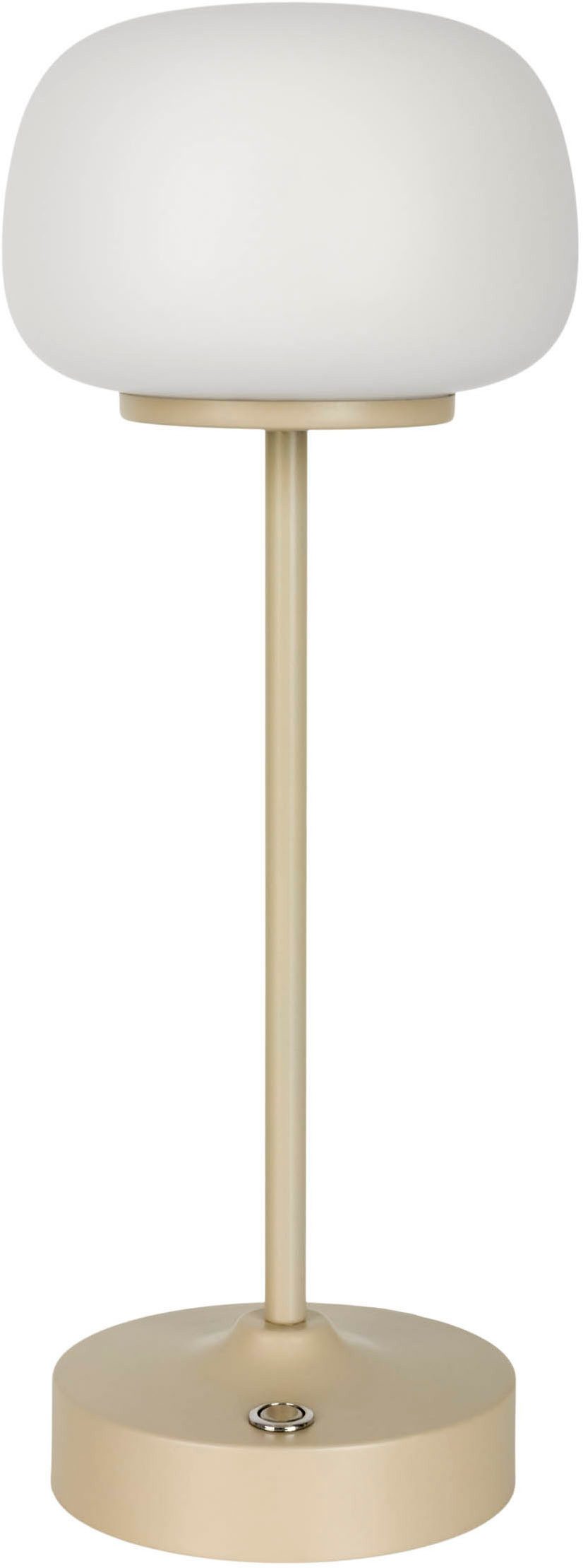 näve LED Tischleuchte Pina, Dimmfunktion, Ein-/Ausschalter, Memoryfunktion, USB-Ladefunktion, LED wechselbar, Warmweiß, Akku aufladbar, USB Typ C inkl. Kabel 100cm, Touch, dimmbar