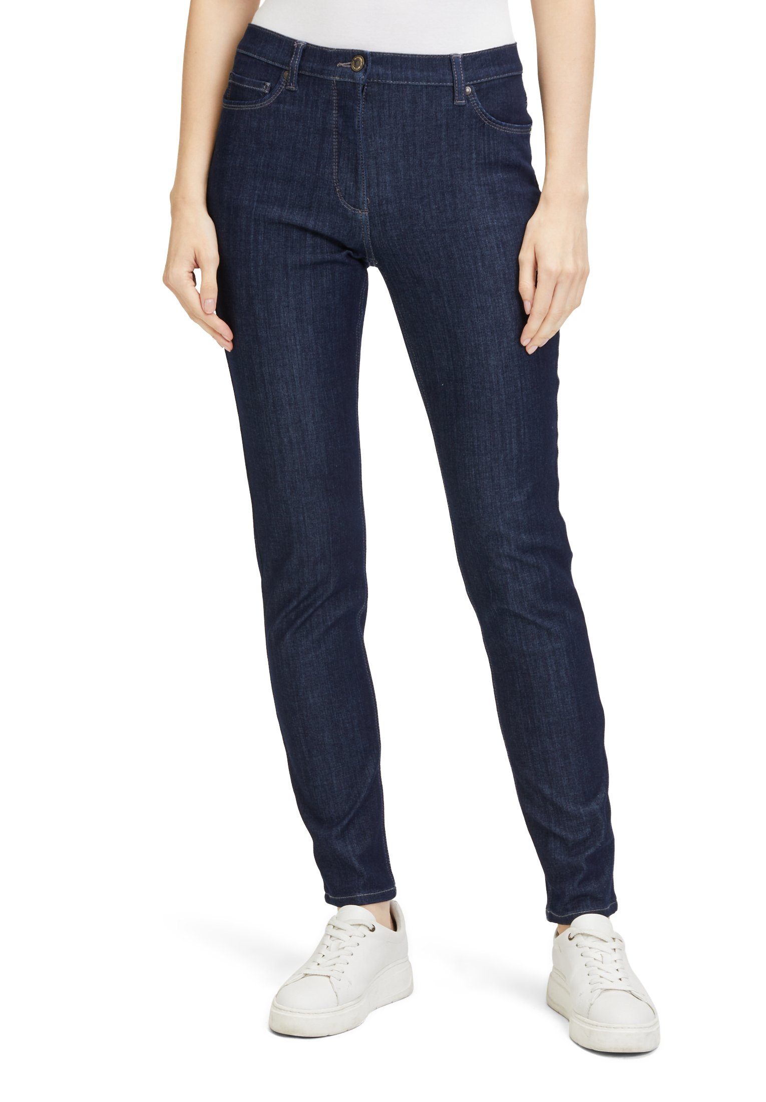 Betty Barclay Regular-fit-Jeans mit Steppungen Dunkelblau