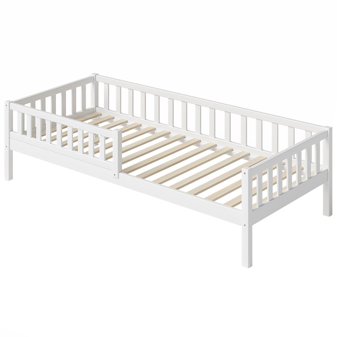 Bellabino Kinderbett Vils mit Lattenrost und Rausfallschutz 90x200 cm (weiß günstig online kaufen