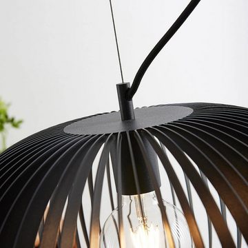 Lindby Hängeleuchte Jusra, dimmbar, Leuchtmittel nicht inklusive, Vintage, Metall, Schwarz, 1 flammig, E27, Deckenlampe, Esstischlampe