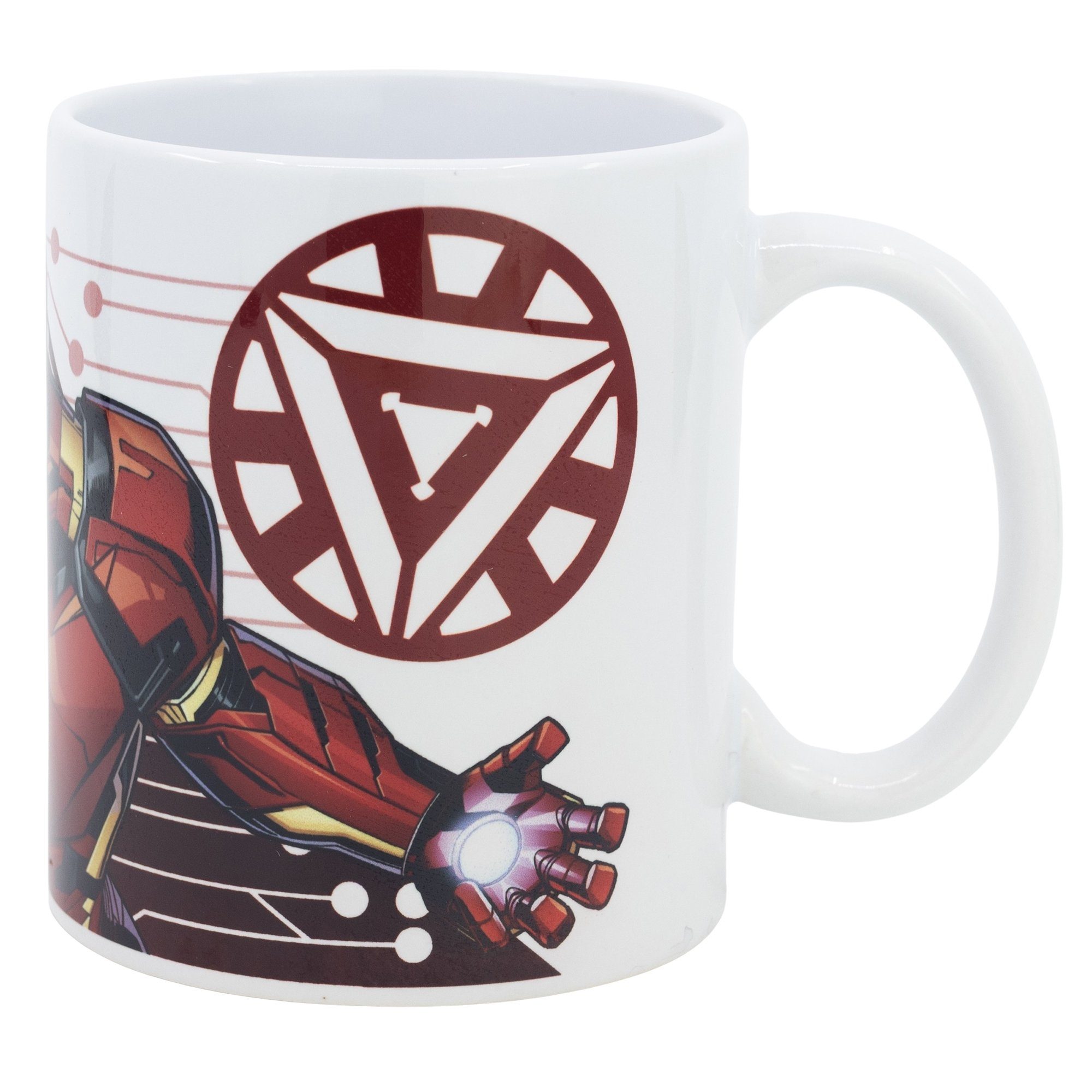 MARVEL Tasse Marvel Avengers Iron Man Kaffeetasse Teetasse Geschenkidee, Keramik, 330 ml