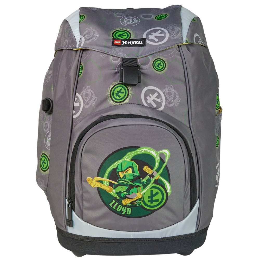 LEGO® Bags Schulrucksack Nielsen Master of Energy Ninjago Schulranzen (Set, 5-tlg., inkl. Federmäppchen und Sporttasche), Lego Ninjago Schultasche 1. Klasse