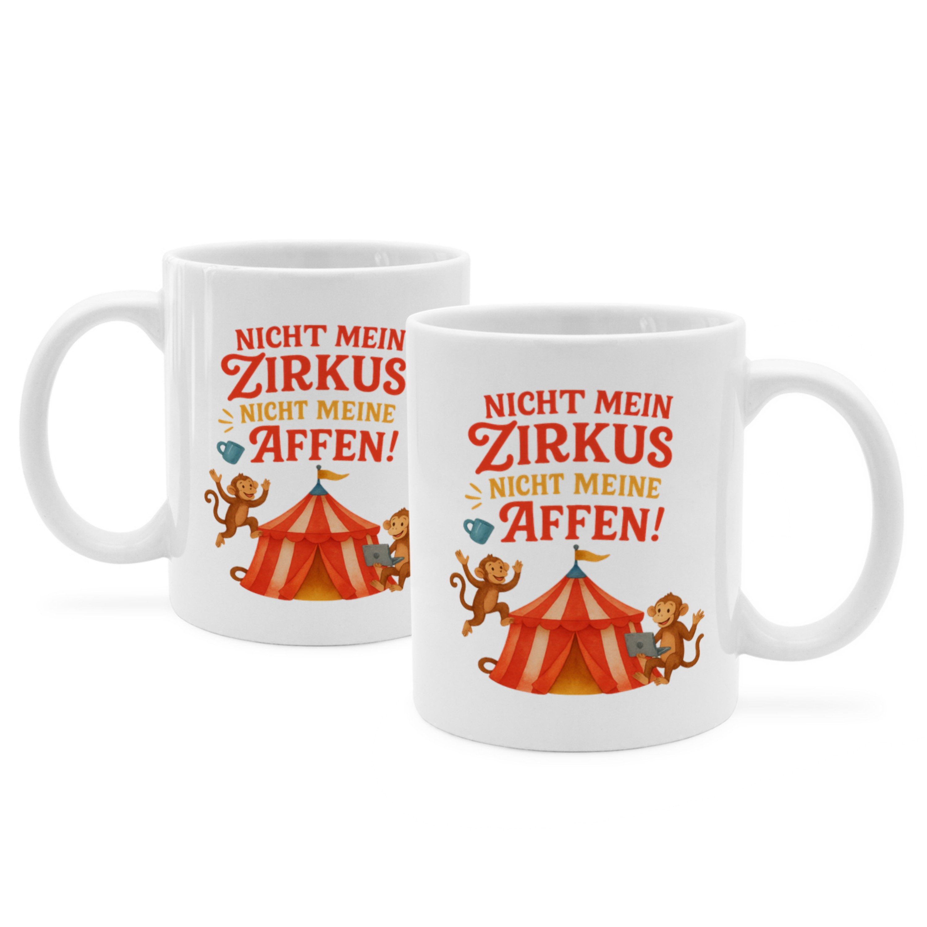 PhotoFancy Tasse mit lustigem Spruch 'Zirkus' - Sprüchetasse, Tasse Standard - Weiß
