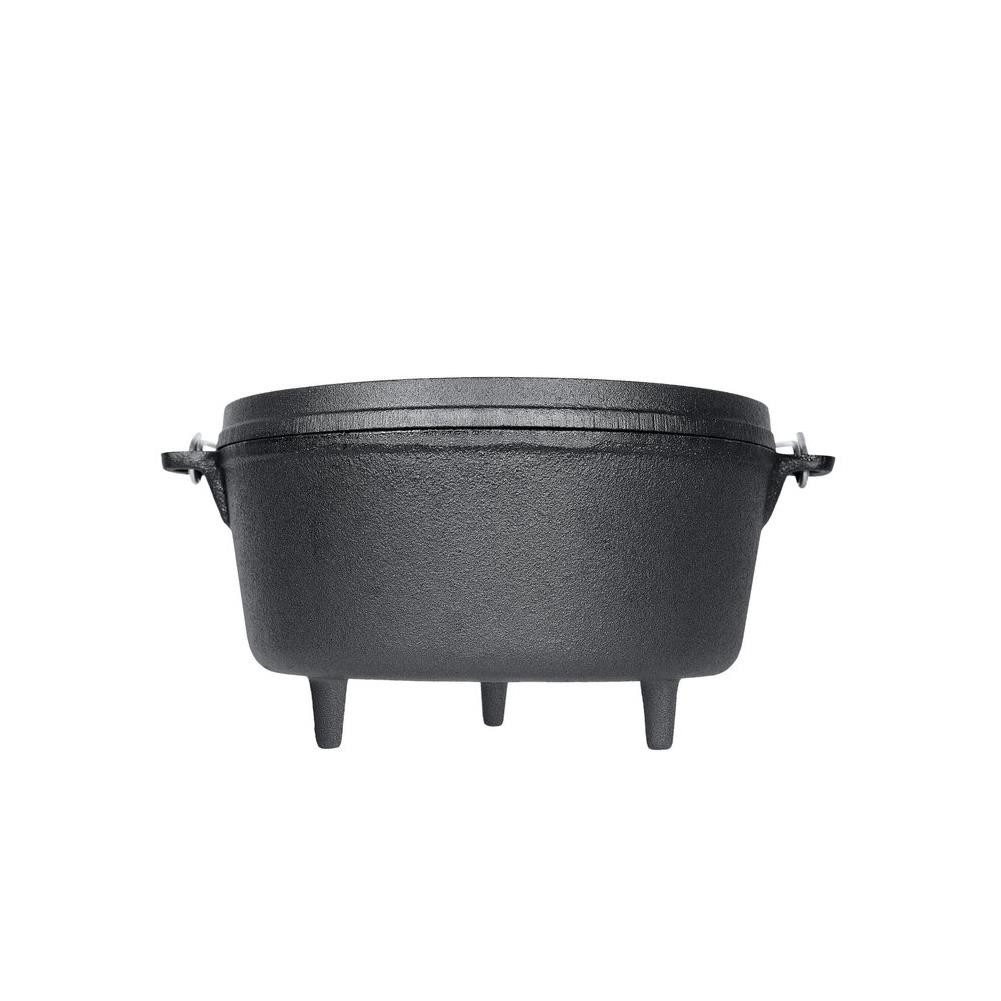 El Fuego Feuertopf El Fuego Dutch Oven Set 5,50 L Schmortopf Grill Topf Gusseisen Bräte – Bild 5 von 5