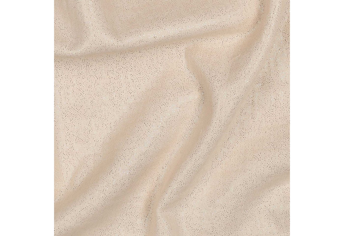 Thumbnail - maDDma Stoff Musselin Stoff mit Glitzer 50x136cm uni Meterware Mulltuch Baumwolle, 032 - hellbeige