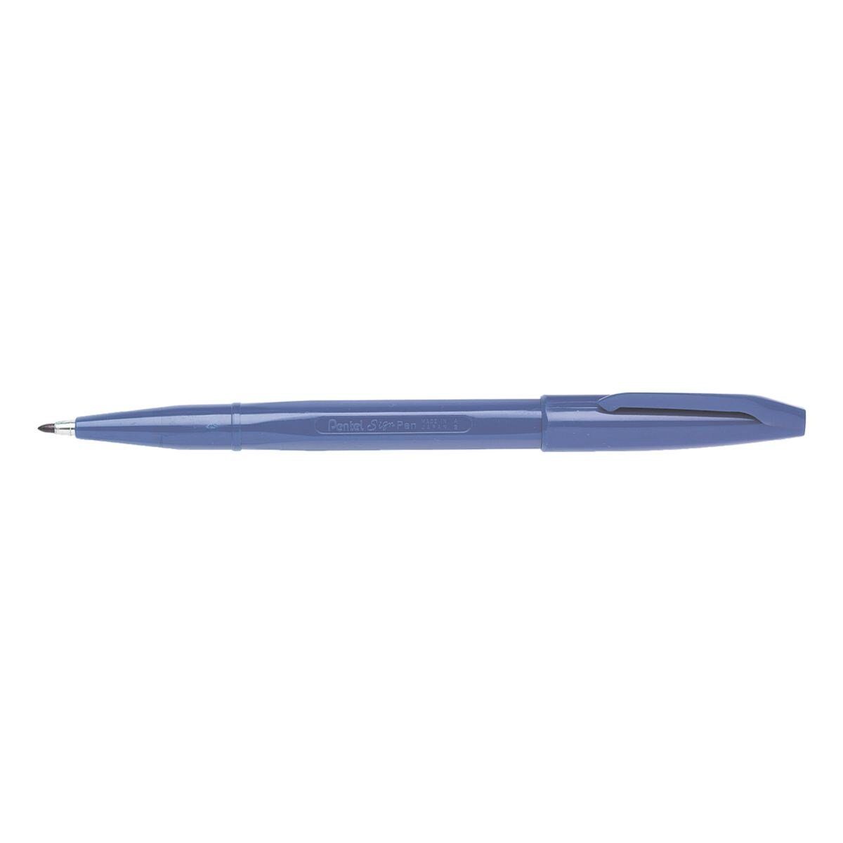 PENTEL Filzstift Sign Pen, mit Kunststoffclip blau