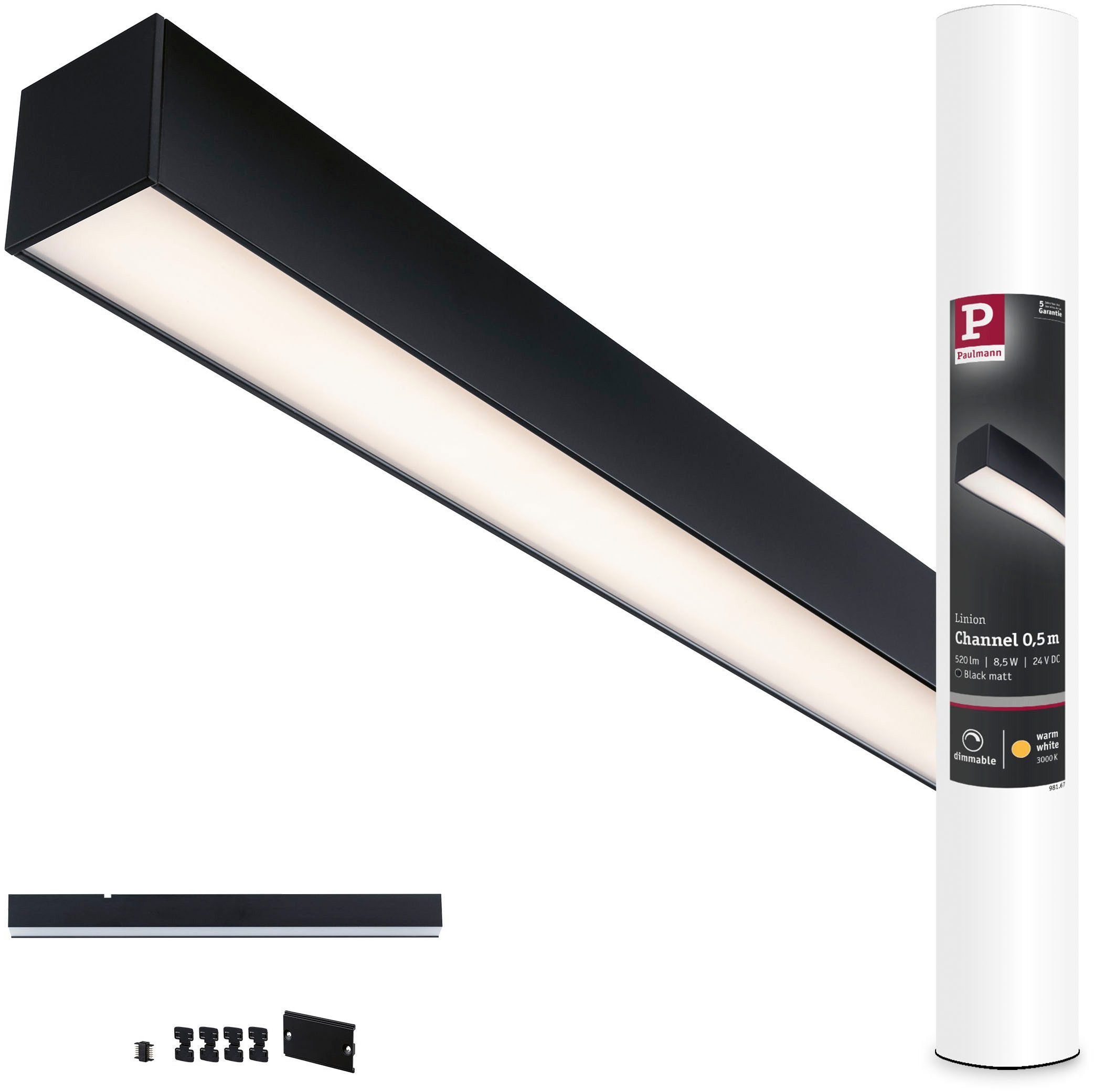 Paulmann Schienensystem-Leuchten Linion Lichtkanal, LED fest integriert, Wa günstig online kaufen