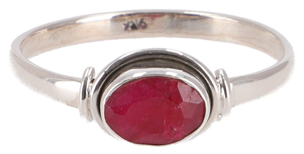 Guru-Shop Silberring Boho Silberring, filigraner Edelsteinring -..