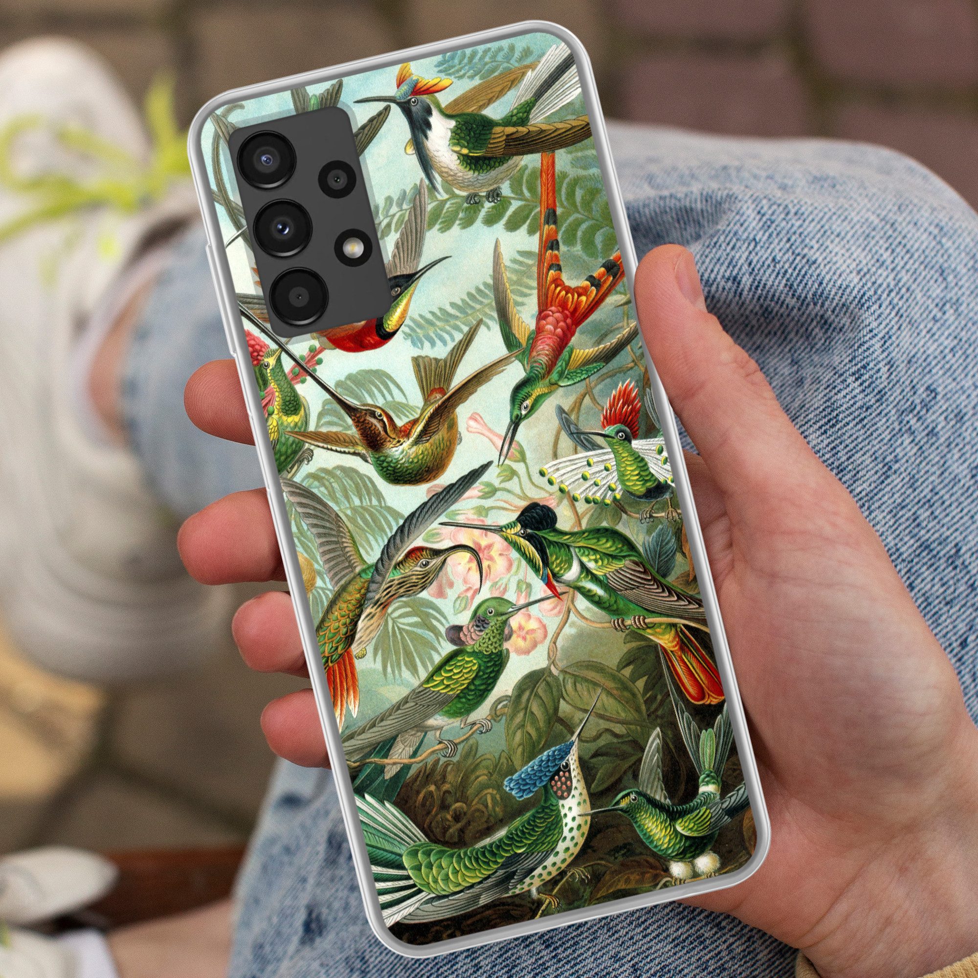 MuchoWow Handyhülle für Samsung Galaxy A13 4G Trochilidae - Alte Meister - Kunst, Smartphone-Bumper, Print, Handy Schutzhülle Dünn