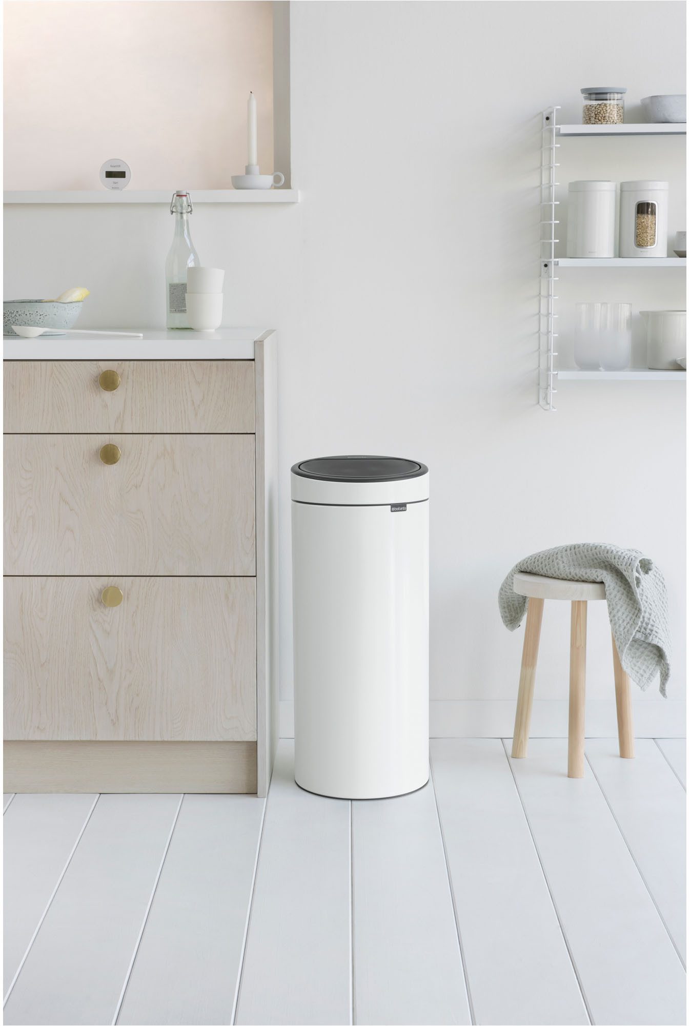 Brabantia Mülleimer Touch Bin New, 30L, Soft-Touch-Öffnungssystem