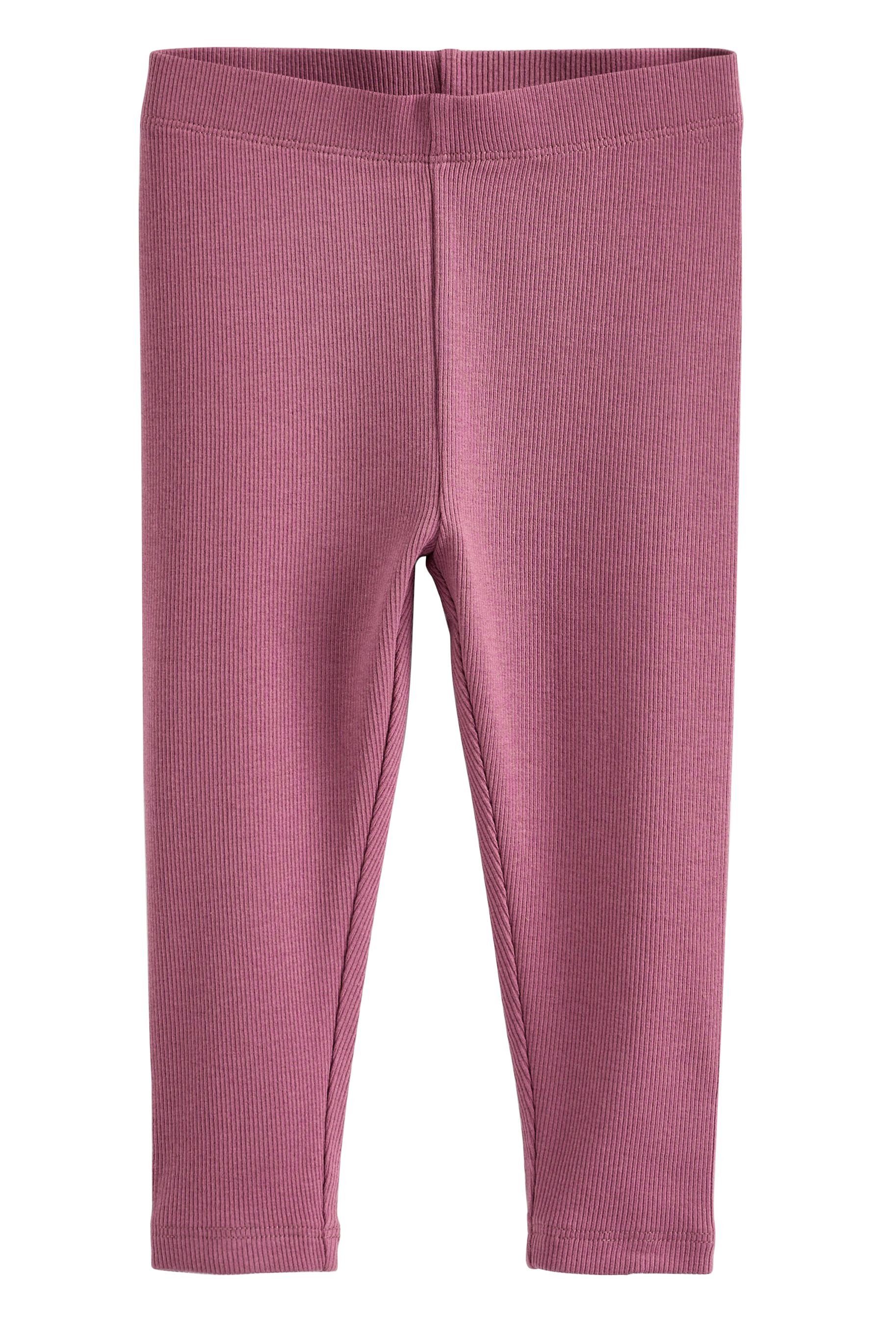 Next Gerippte Jersey-Leggings im Pink 5er-Pack Leggings (5-tlg)