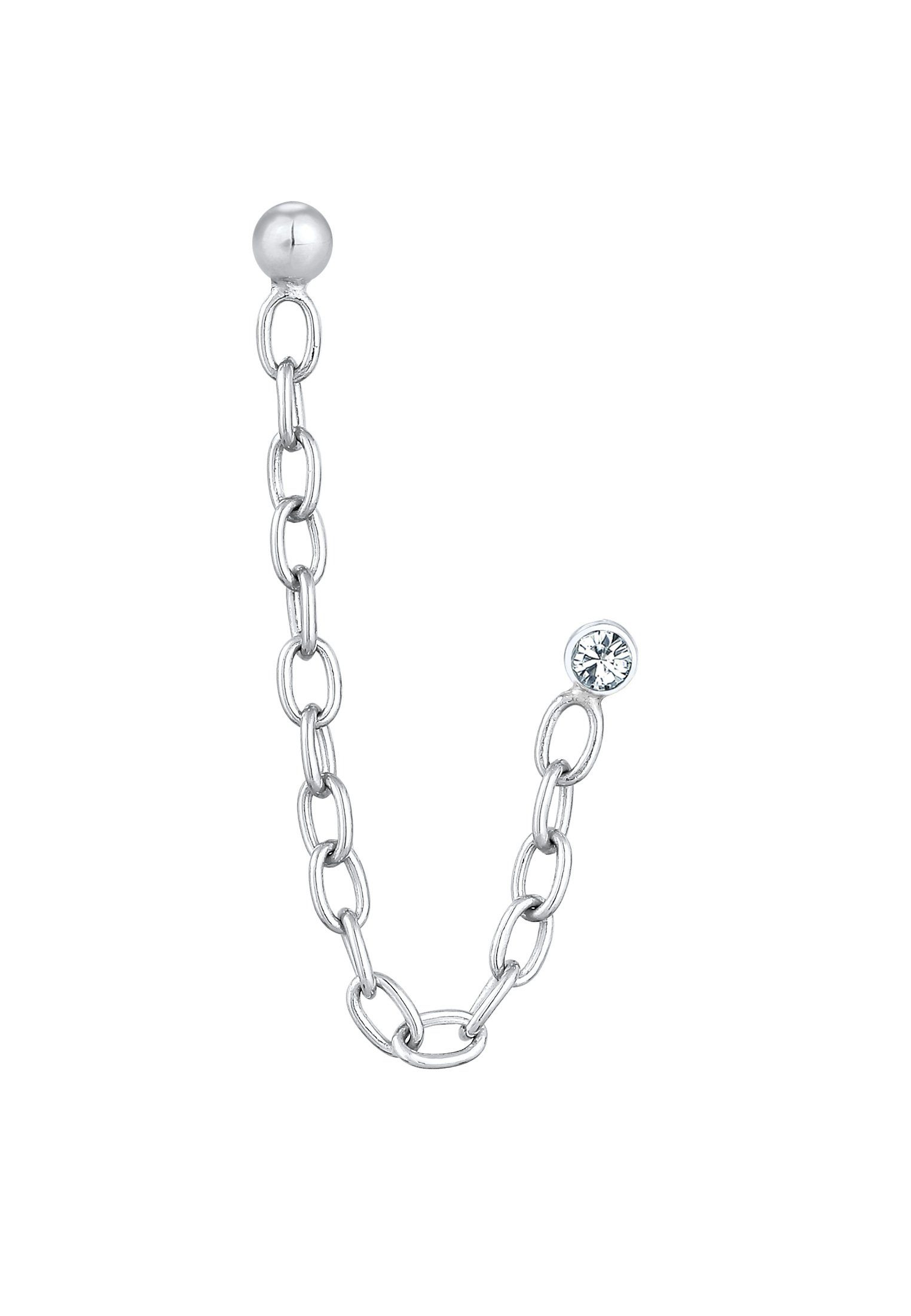 Elli Paar Ohrstecker Kette Piercing 925 Silber, mit Kristallen von Swarovsk günstig online kaufen