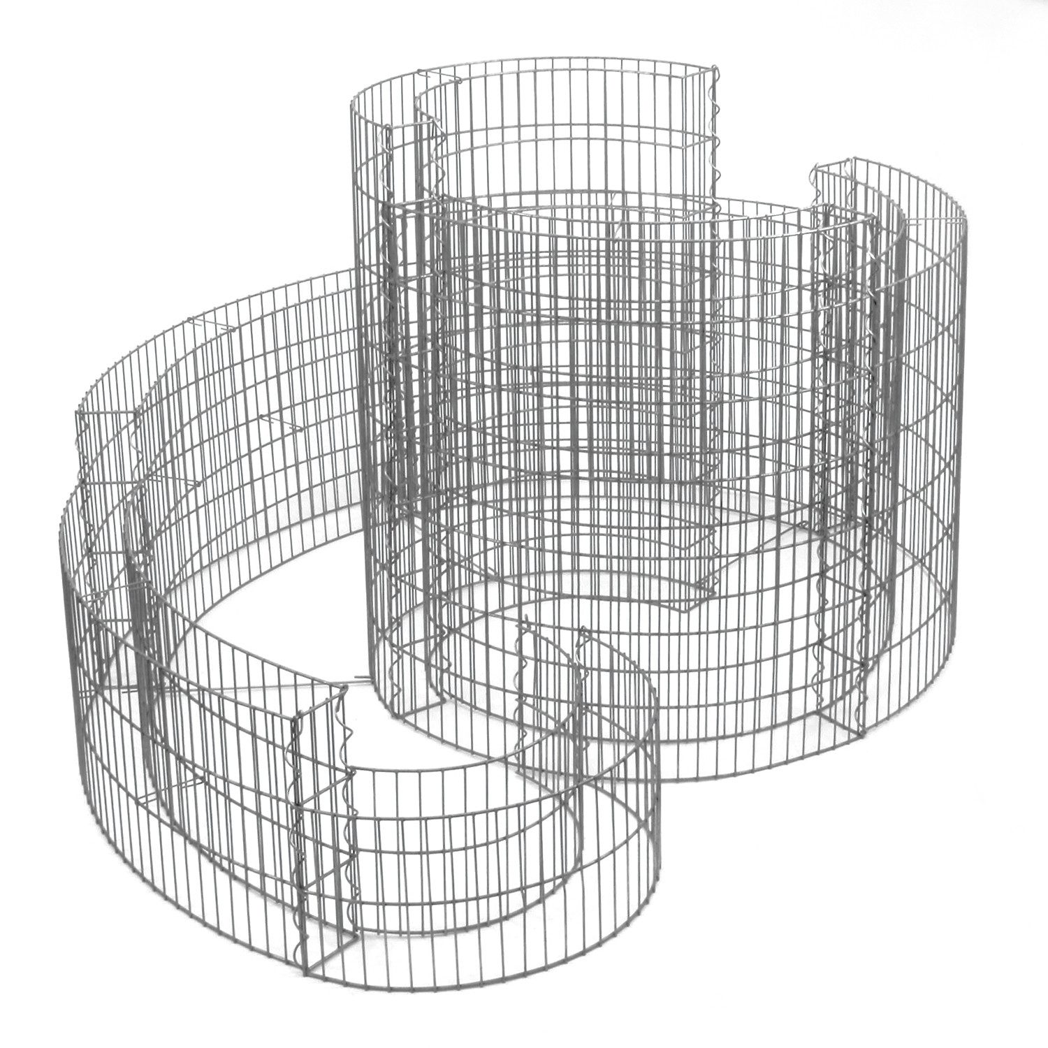 Bellissa Kräuterspirale Grünkraut-Kräuterspirale Steinkorb-Kräuterschnecke 140x110x20/80 cm