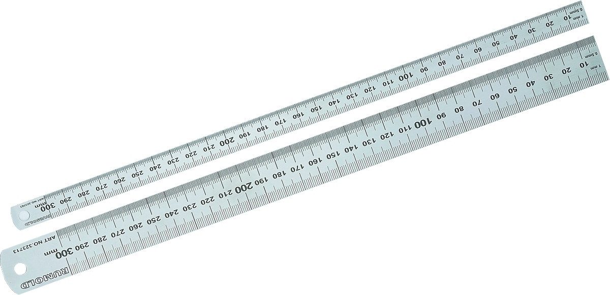 Rumold Lineal Stahllineal 30cm silber rostfreier Edelstahl