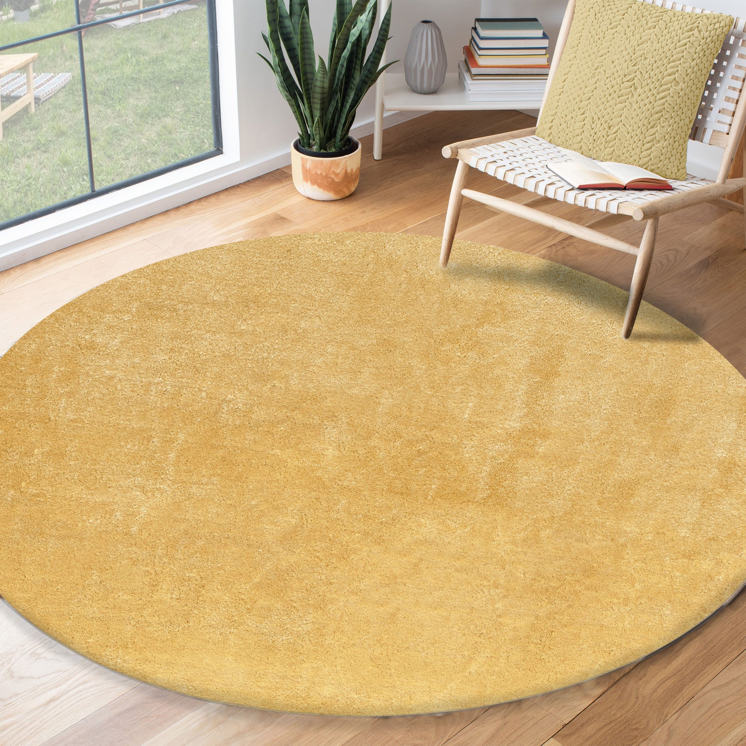 the carpet Teppich Relax round, rund, Höhe: 16 mm, waschbarer Wohnzimmer Teppich modern rutschfest