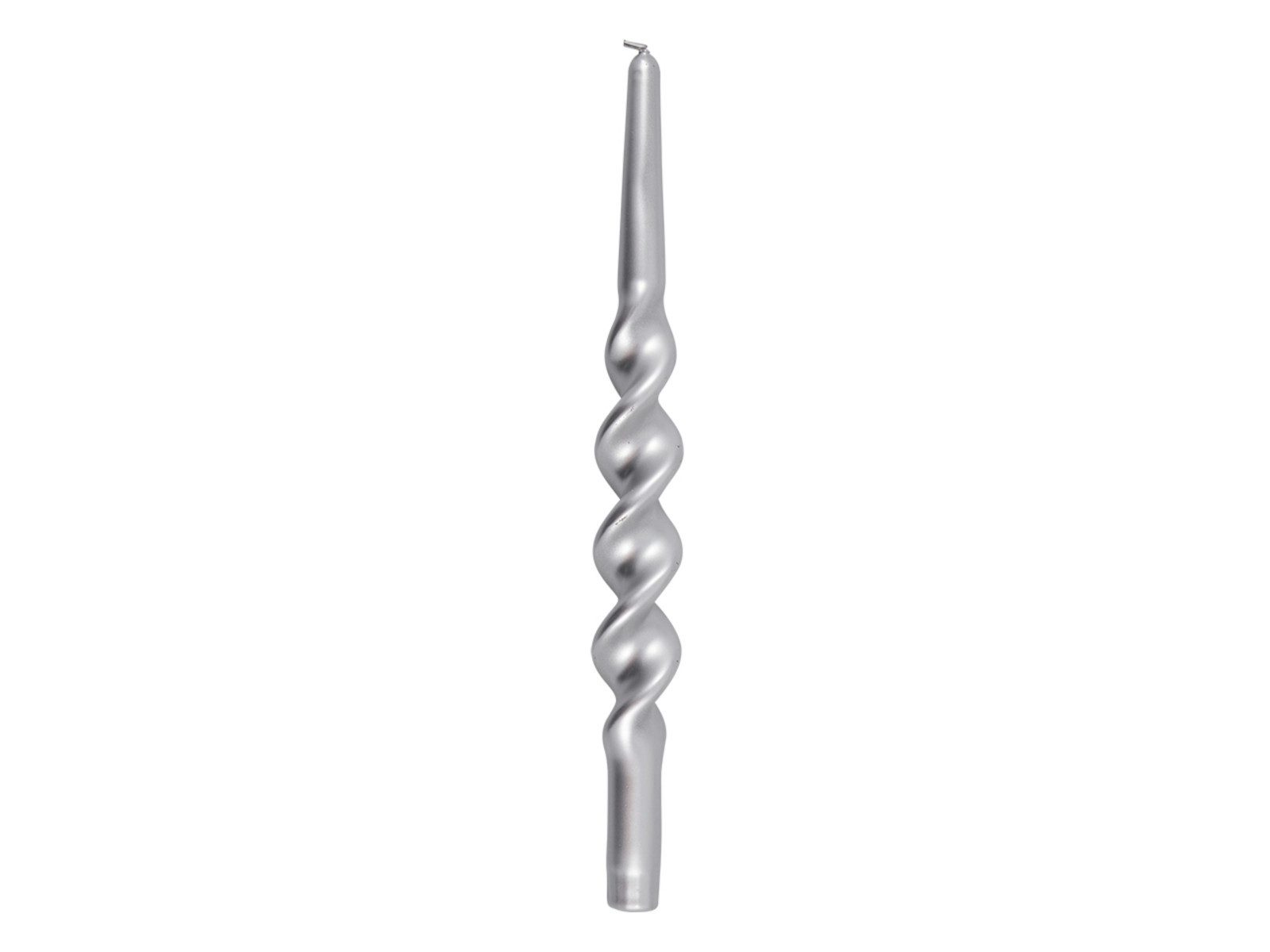 Greengate Duftkerze Kerze semi twisted silver large 2 Stück