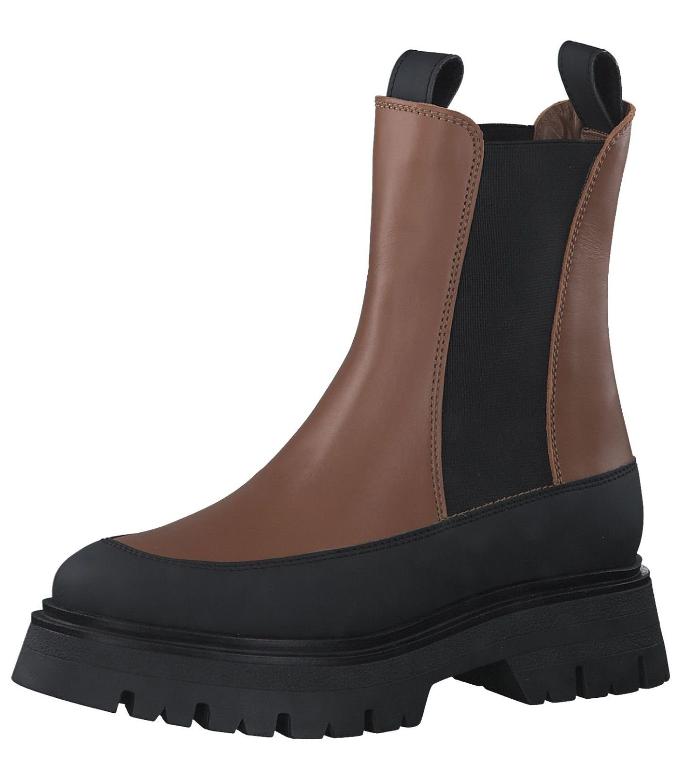 Schwarz Stiefelette Braun Snowboots Tamaris Leder/Textil