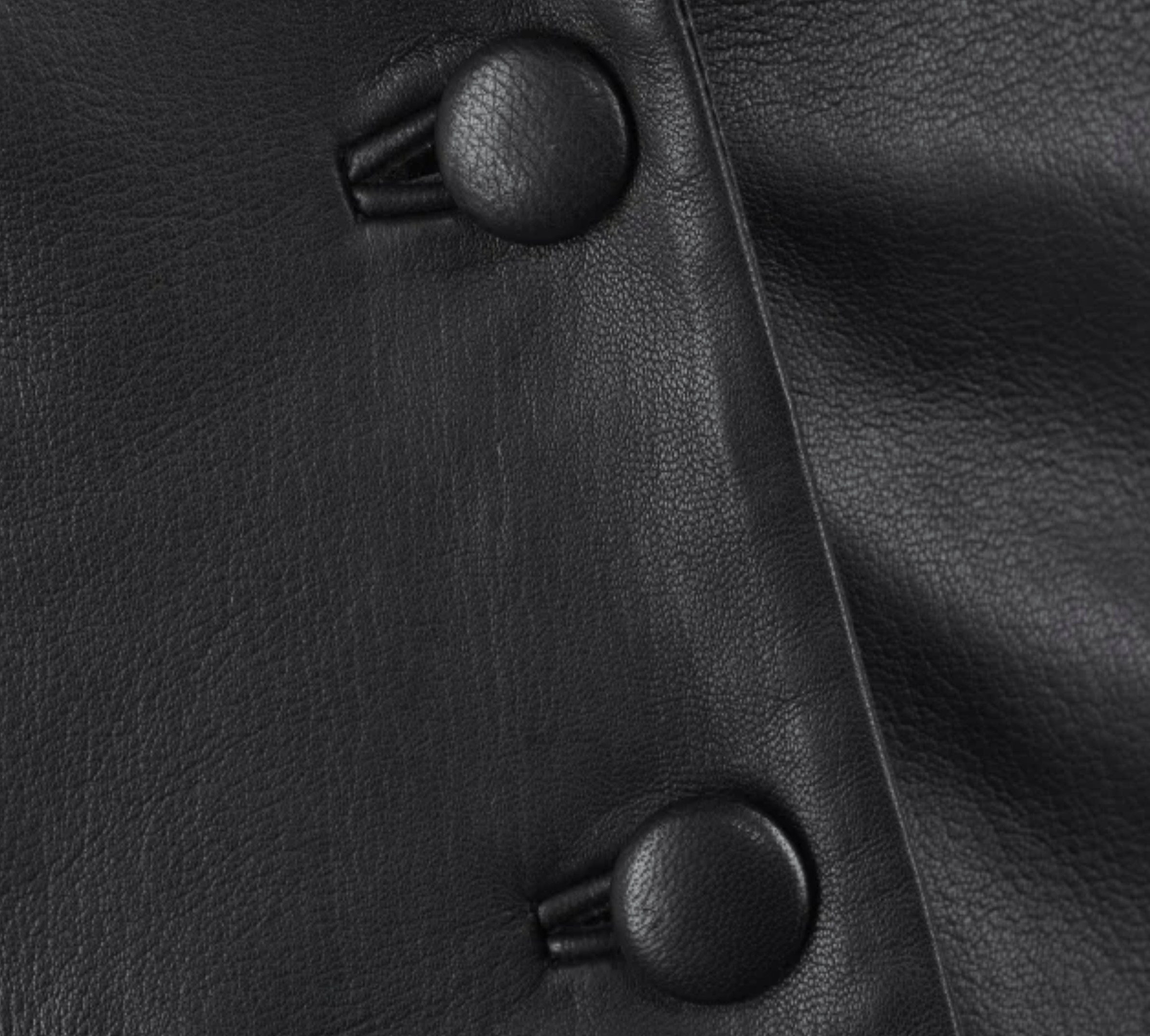Keskin Collection Lederweste Stylische Lederweste Schwarz Vegetabil gegerbt Slimfit Lammnappaleder Unifarben