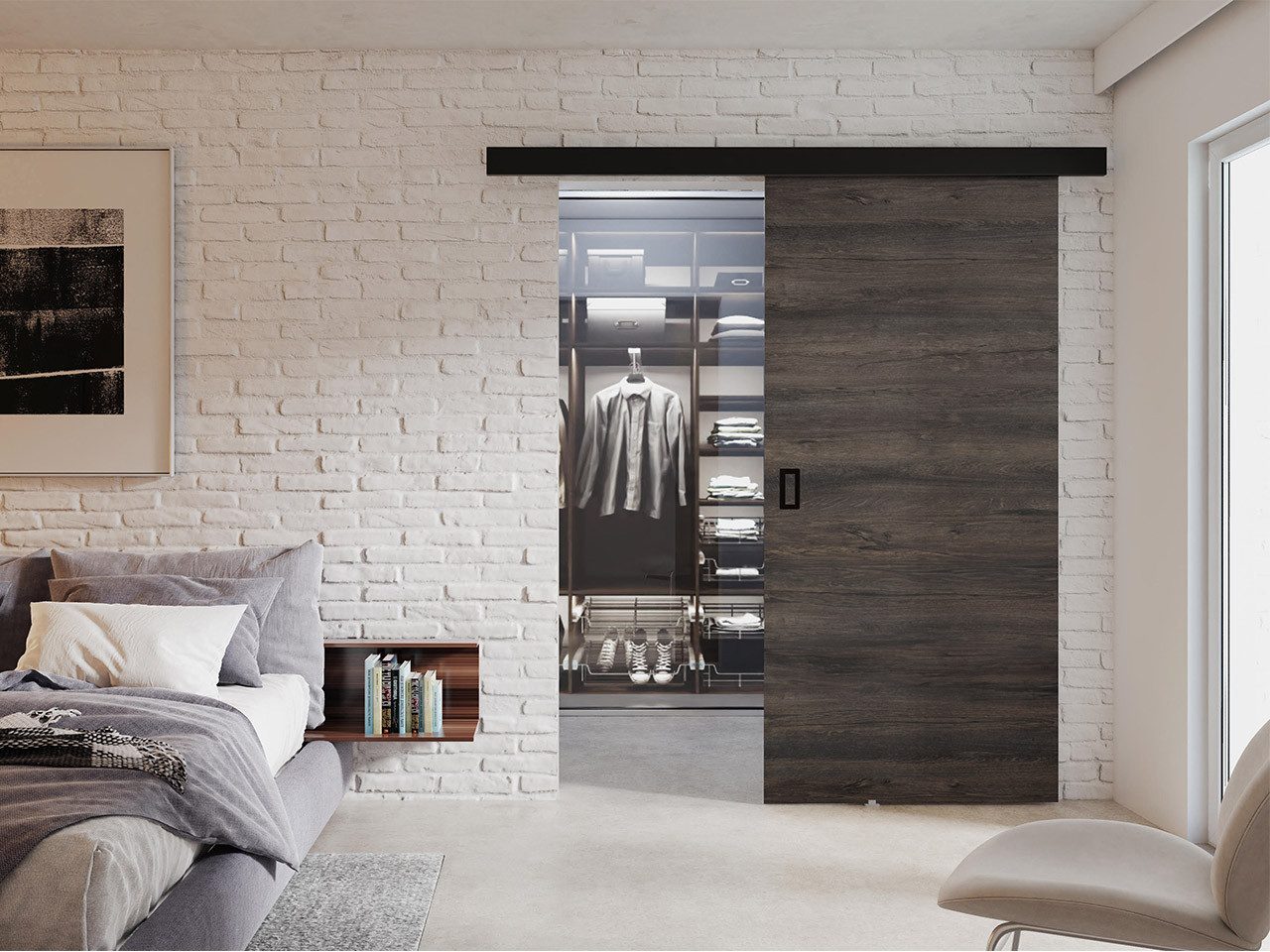 MIRJAN24 Schiebetür Werdi (Tür universell Links / Rechts), Metallkugellager günstig online kaufen