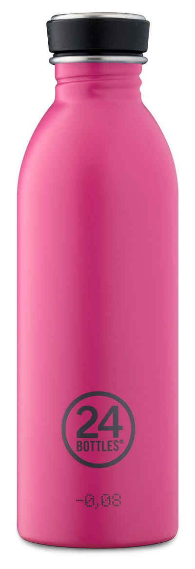 24 Bottles Trinkflasche Edelstahl Trinkflasche Pink 0,5 l, für alle Getränke, spülmaschinengeeignet