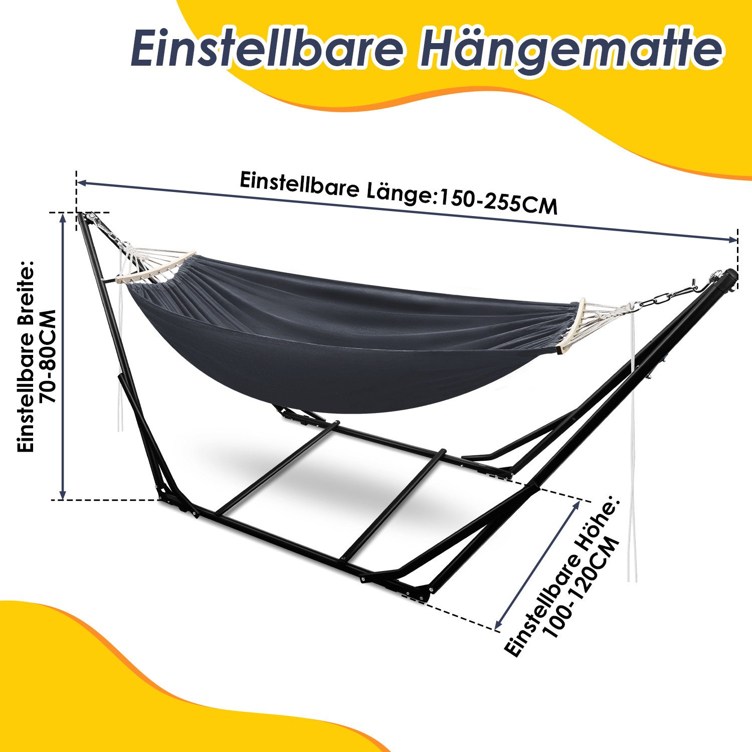Clanmacy Hängematte Hängematte mit Gestell Hängesessel günstig online kaufen