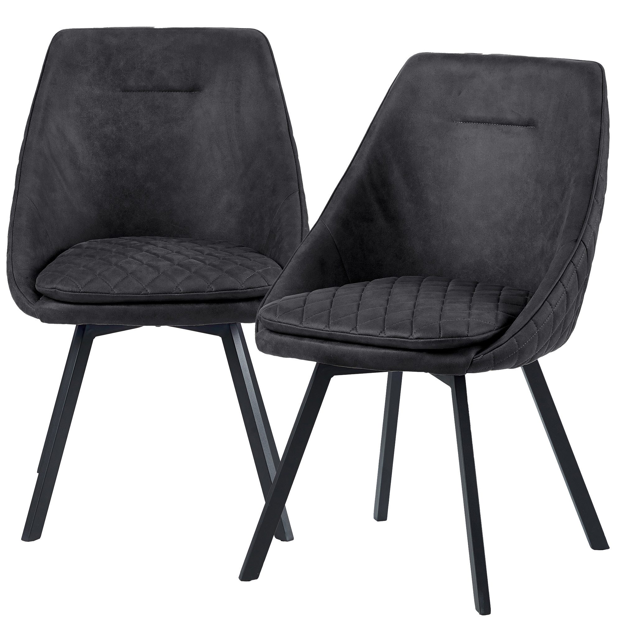 TRISENS Drehstuhl Polsterstuhl Cassiopeia (2 St), Essstuhl mit abgesteppter günstig online kaufen