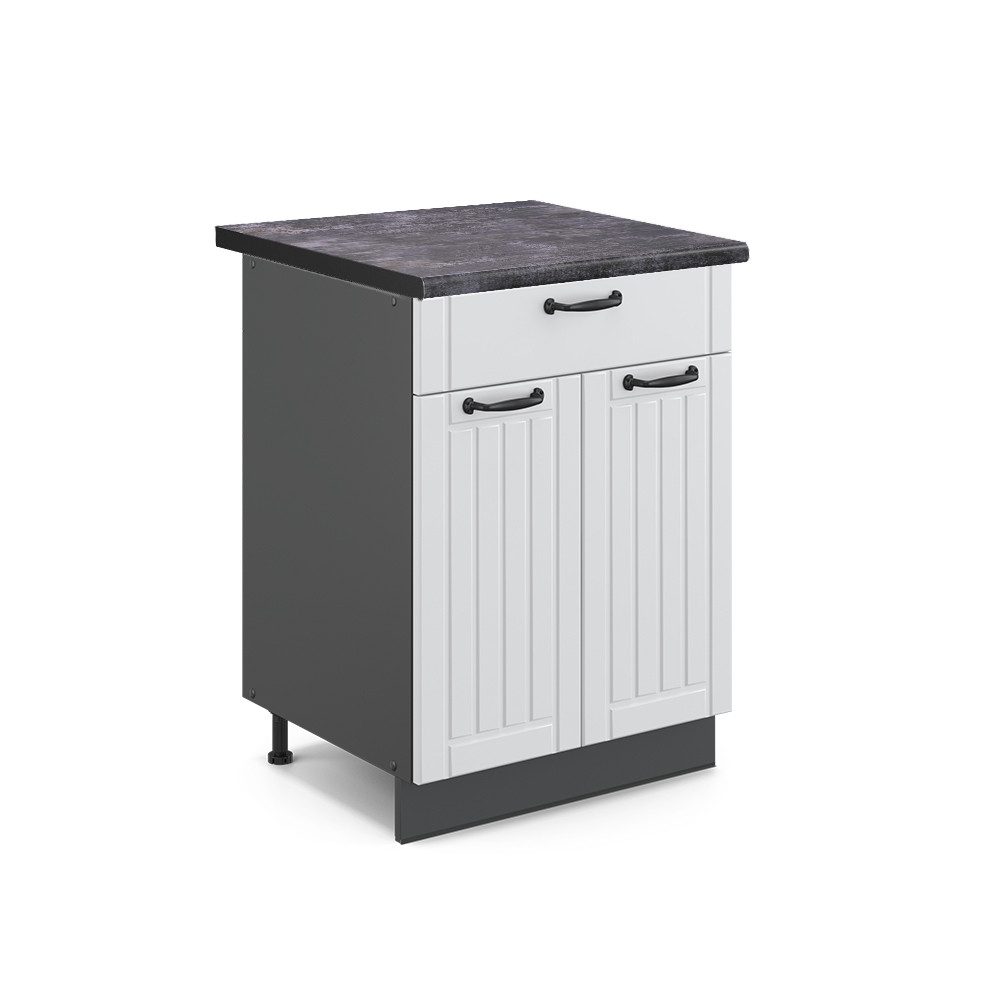 Vicco Unterschrank Fame-Line, Weiß Landhaus/Anthrazit, 60 günstig online kaufen
