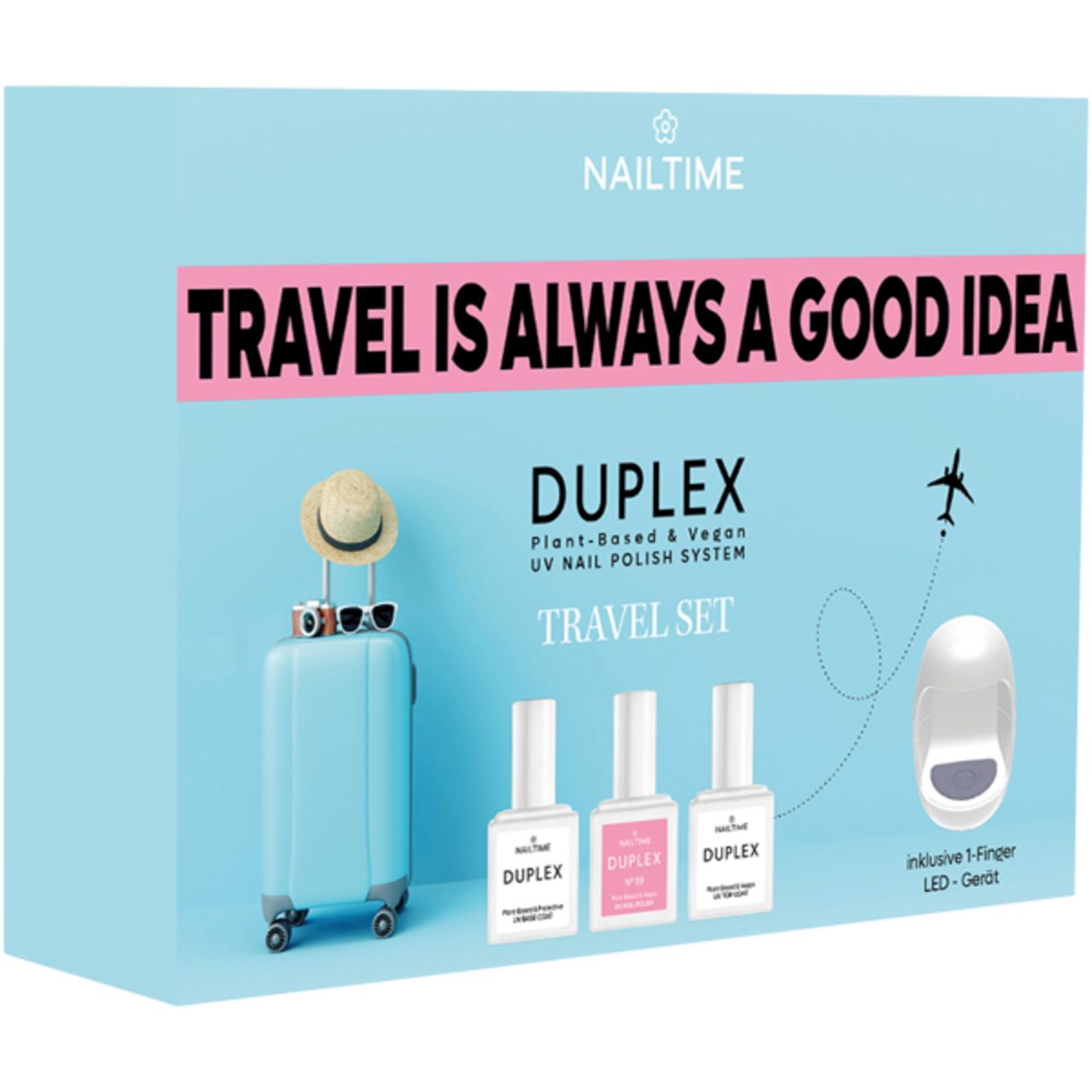 NAILTIME Nagellack-Set Duplex Travel Set, 1-tlg., für alle Haartypen, für alle Hauttypen vegan