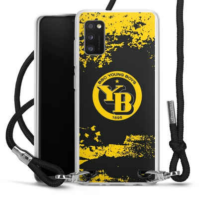 DeinDesign Handyhülle BSC Young Boys Offizielles Lizenzprodukt Fanartikel BSC YB Grunge, Samsung Galaxy A41 Handykette Hülle mit Band Case zum Umhängen