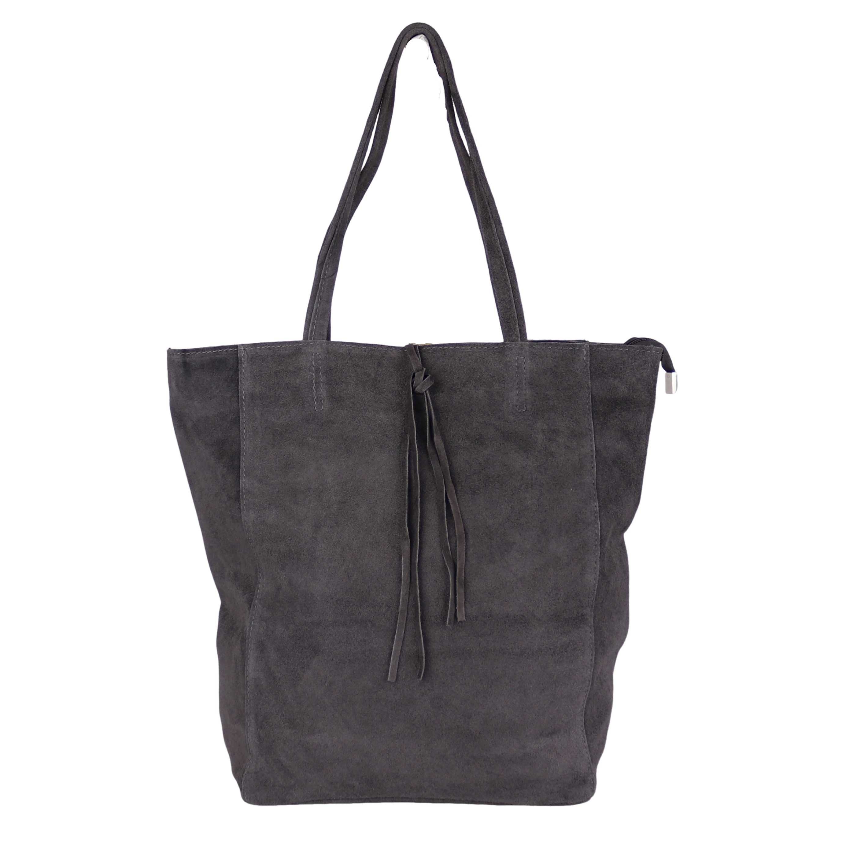 MIRROSI Shopper aus Echtleder / Wildleder, Made in Italy, Henkeltasche Tasc günstig online kaufen