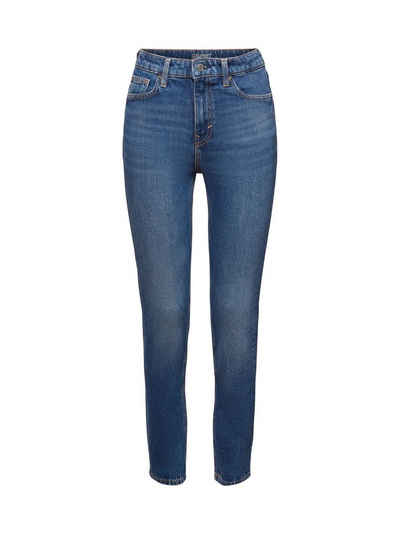 Esprit Slim-fit-Jeans Schmal geschnittene Jeans mit hohem Bund