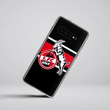 DeinDesign Handyhülle 1. FC Köln Offizielles Lizenzprodukt Colour Stripes 1.FC, Samsung Galaxy S10 Silikon Hülle Bumper Case Handy Schutzhülle