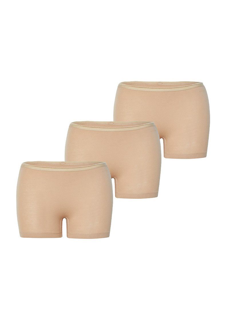 Boxer Damen Boxer Shorts 3er Set - Beige