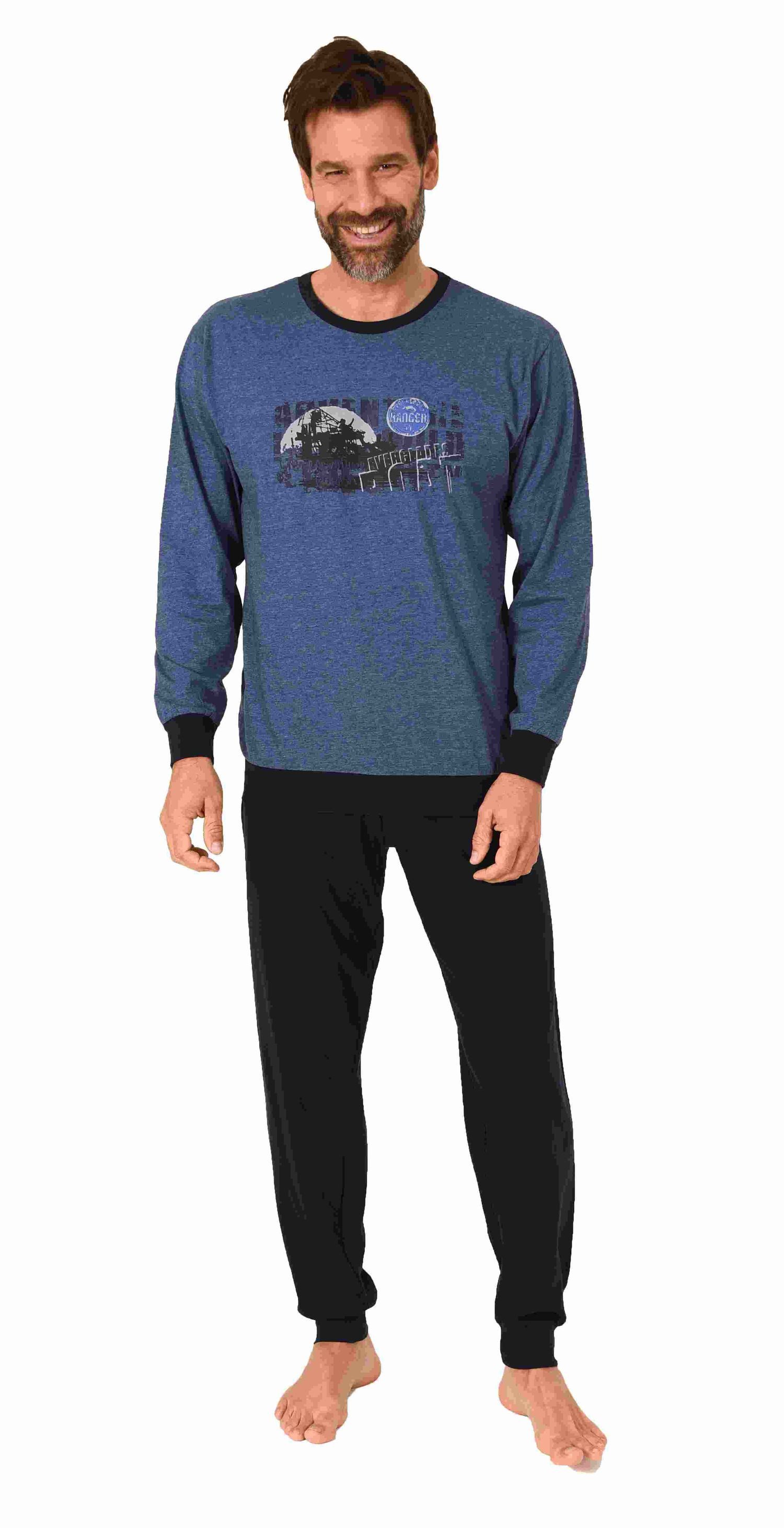 Normann Pyjama Herren langarm Schlafanzug mit günstig online kaufen