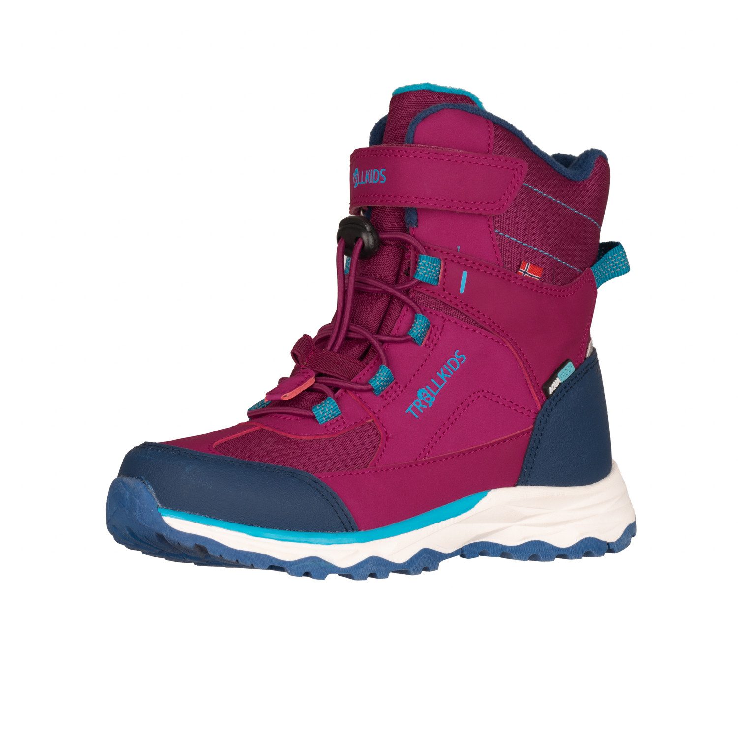 TROLLKIDS KIDS HAFJELL WINTER BOOTS XT Winterstiefel wasserdicht, Klettverschluss, reflektierende Details