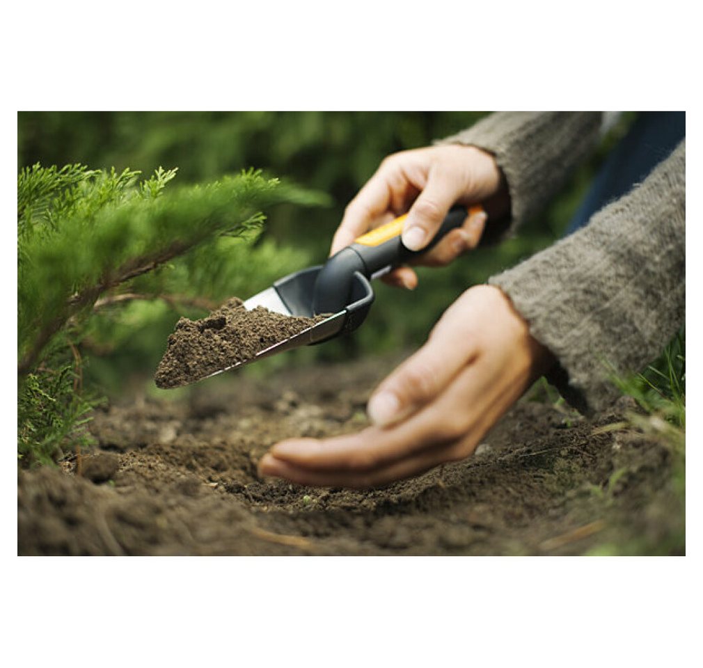 Thumbnail - Fiskars Blumenkelle Blumenkelle Premium (schwarz/orange, 9cm)