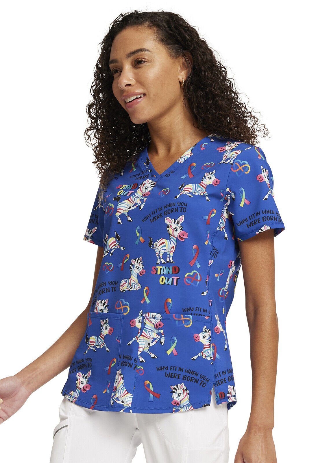 Cherokee Funktionsbluse Bunt bedruckter Damen Kasack "Zebra" Kasack mit Motiv